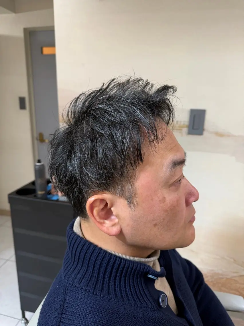 ショート メンズ カット メンズパーマ 朝ラクセット 颯のヘアスタイル