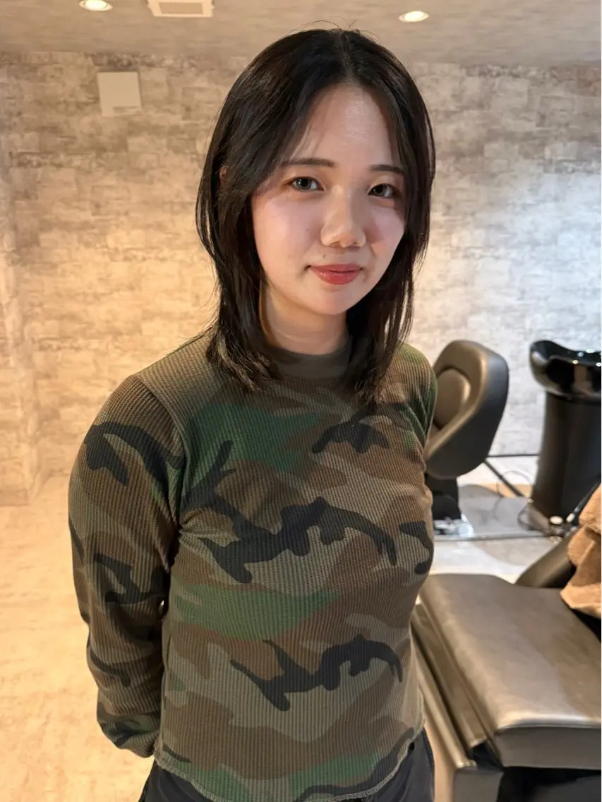 ミディアム パーマ カット ヘアカラー 縮毛矯正 トリートメント mai / linoah˚✧のヘアスタイル