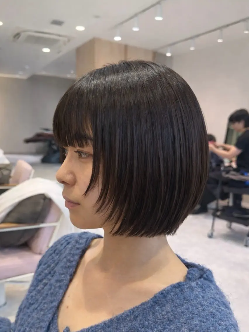 ショート 顔まわりレイヤー レイヤーカット 𝘀𝗮𝗲 ⑅*/ 艶髪/ショートボブのヘアスタイル