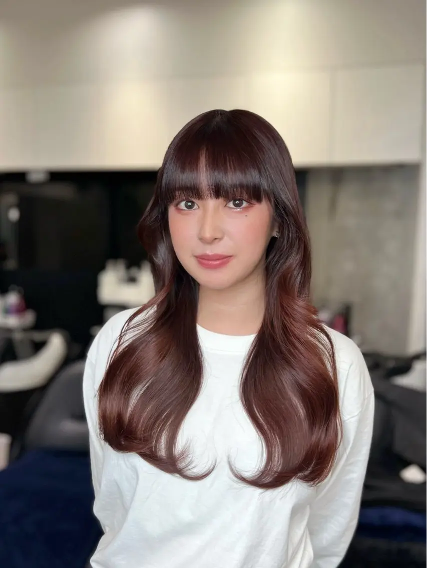 ロング カラー 韓国風ヘア ヘアカラー トリートメント 【elyts】 COCOROのヘアスタイル