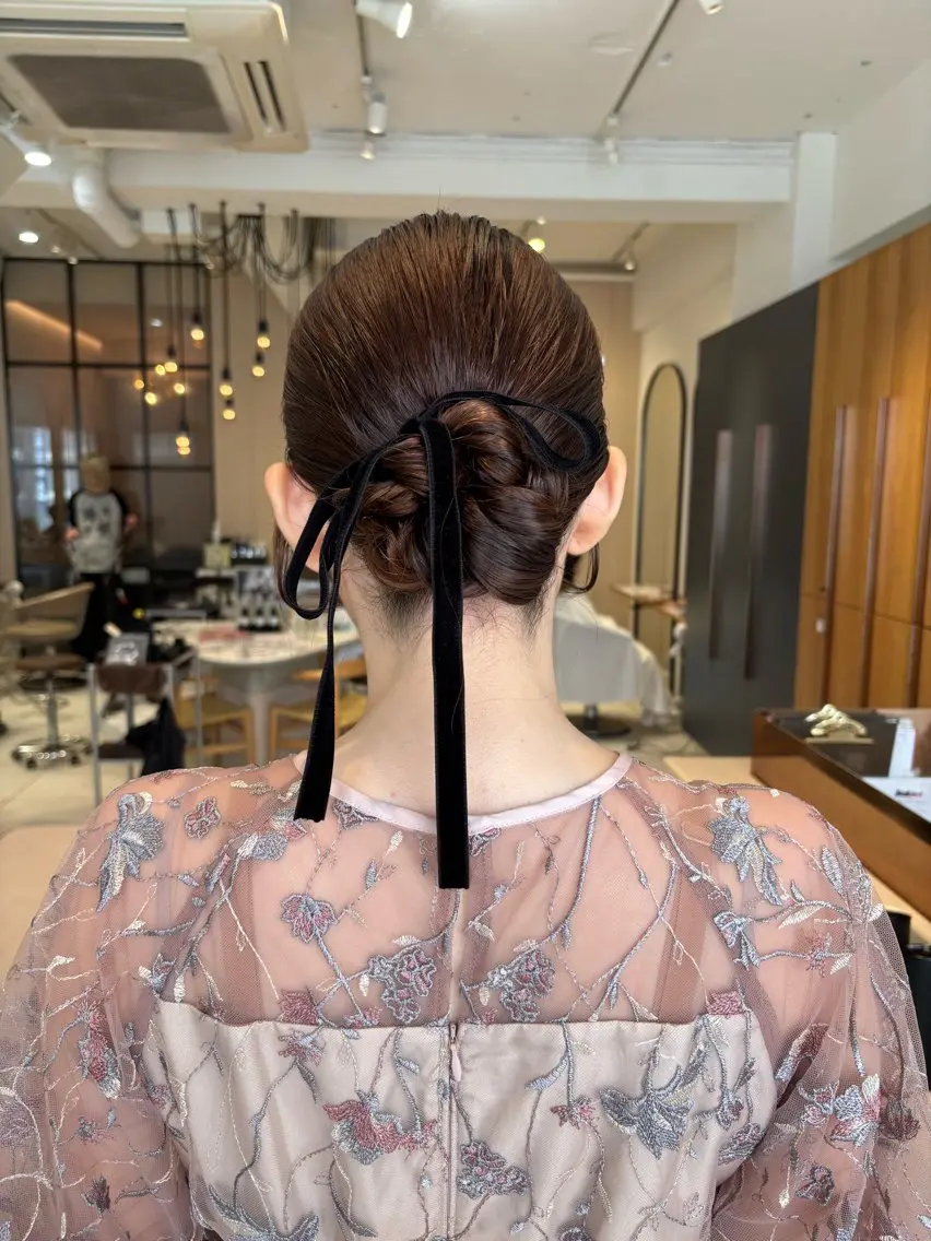 ヘアアレンジ 結婚式・ブライダル mino🤍🪽🫧 透明感/レイヤーのヘアスタイル