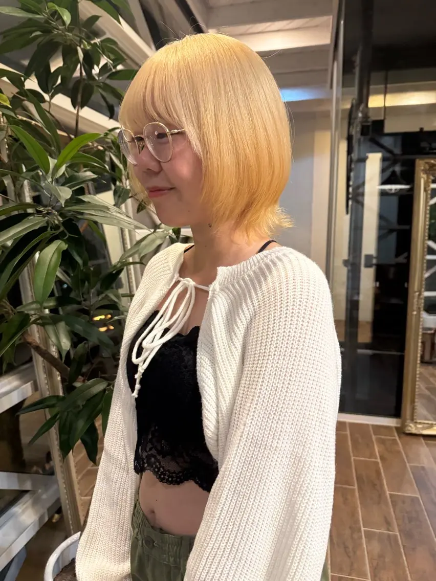 ミディアム カラー ヘアカラー 村上 輝のヘアスタイル