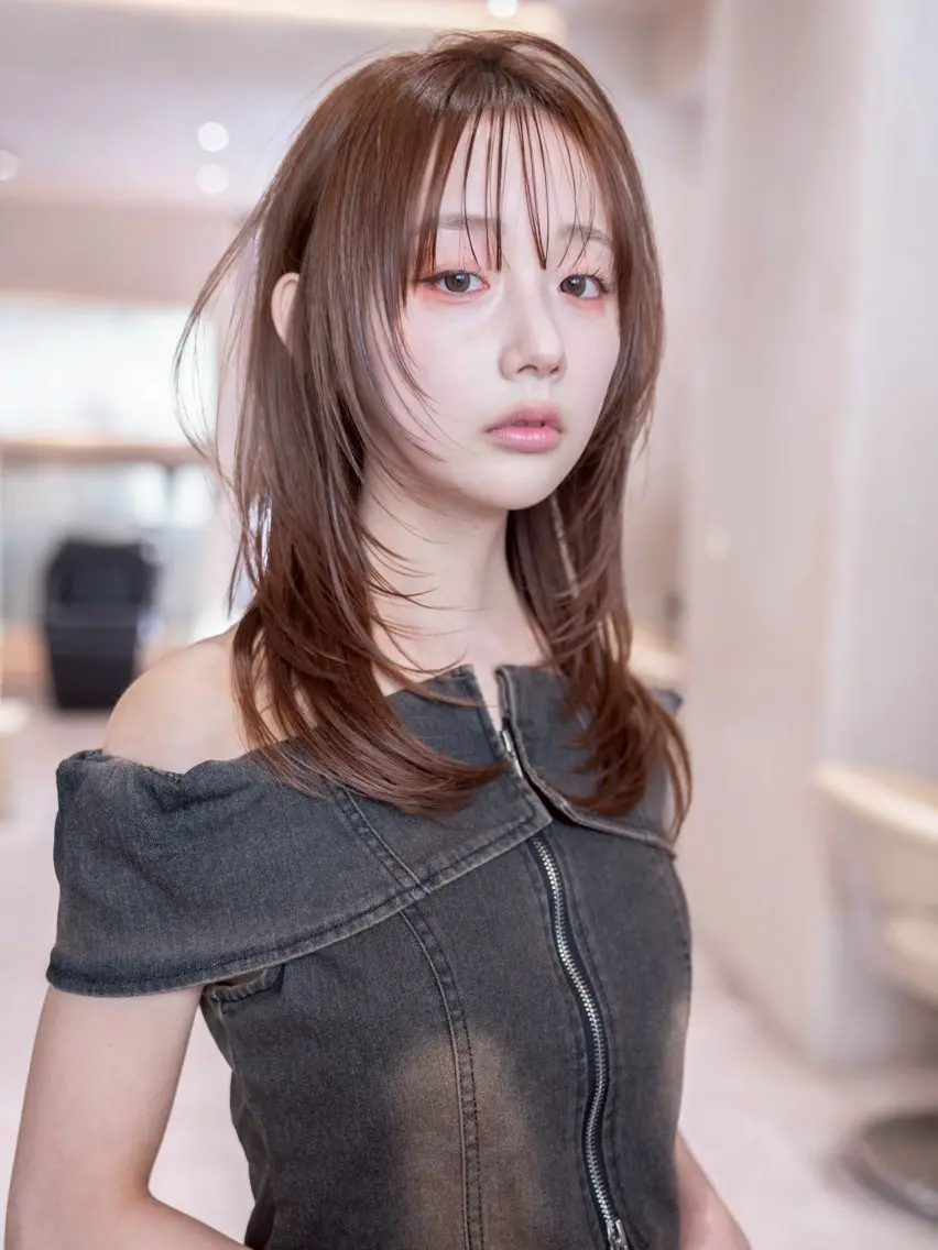 セミロング カラー 渋谷🎀透明感カラー レイヤー/mikuのヘアスタイル