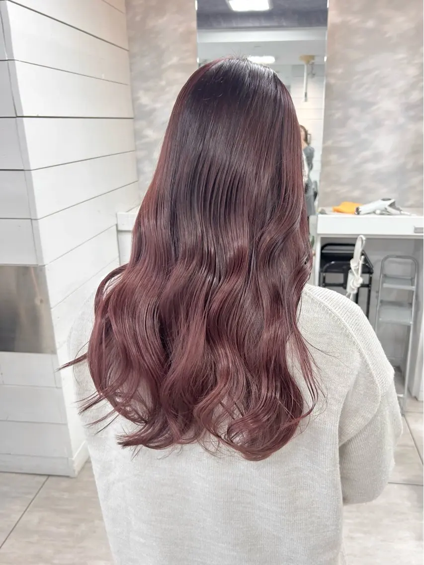 ロング カット ヘアカラー レイヤー/艶髪カラー 森本くるみのヘアスタイル