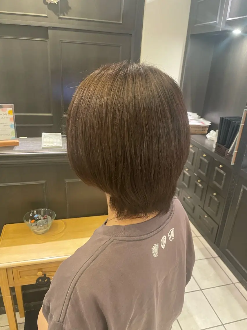 ミディアム カラー 透明感カラー 土橋 香のヘアスタイル