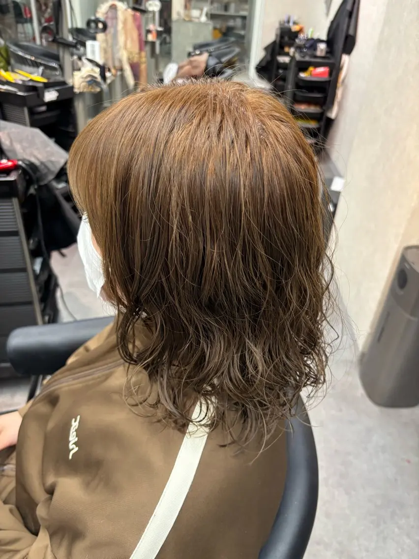 【パーマ|プチプラ】カット+コスメパーマ+保護TR付 ¥8500の写真