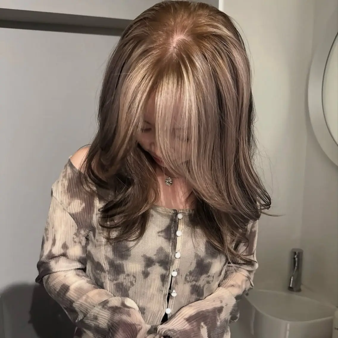 セミロング カラー ヘアアレンジ カット ヘアカラー トリートメント Mizobe misakiのヘアスタイル