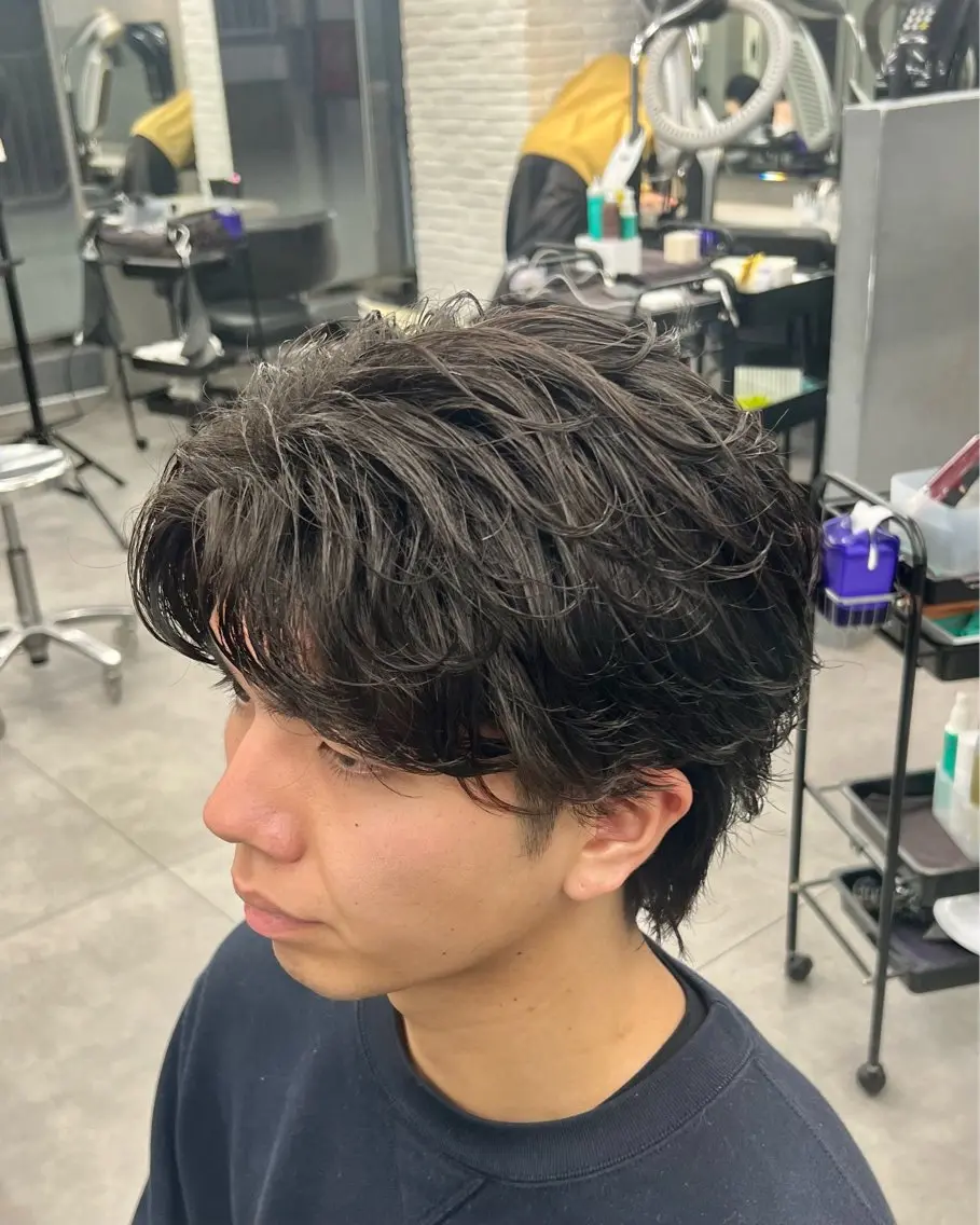 メンズ メンズウルフカット ウルフカット 【OVARL】メンズ パーマ/さかしょーのヘアスタイル