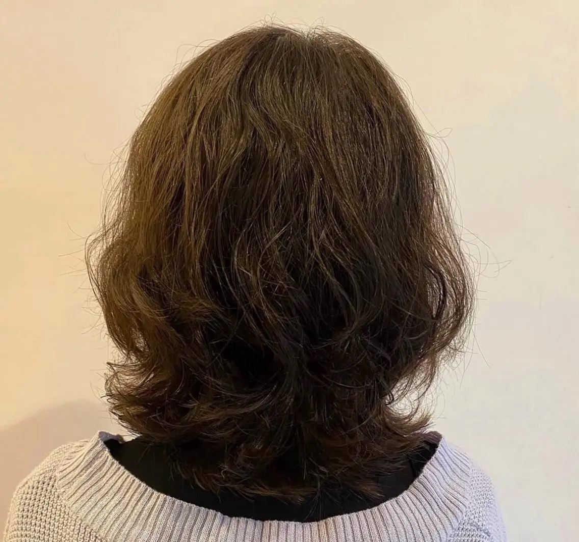 ミディアム パーマ ママ美容師 Tsuchiyaのヘアスタイル