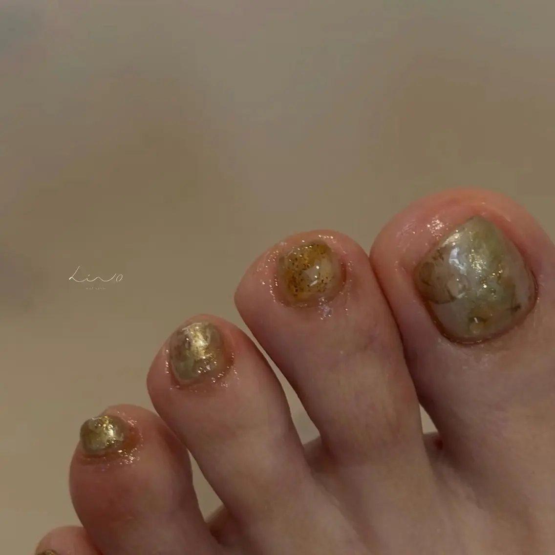 ネイル ニュアンスネイル ショートネイル フットネイル nail salon linoのネイルデザイン