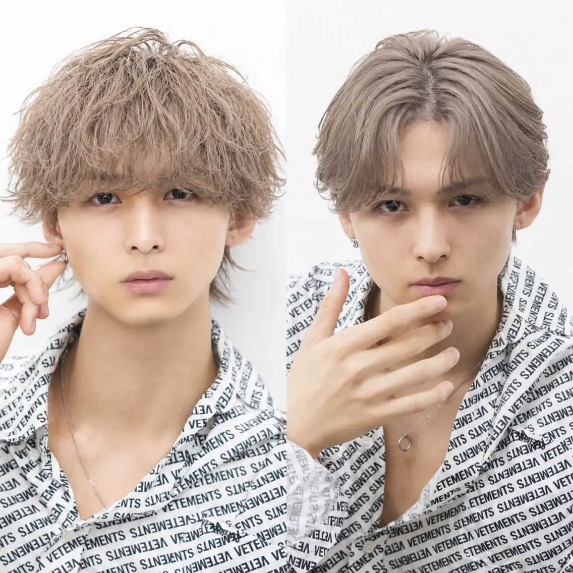 ミディアム カラー パーマ メンズ カット ヘアカラー トリートメント メンズブリーチ🔥 KYOHEIのヘアスタイル
