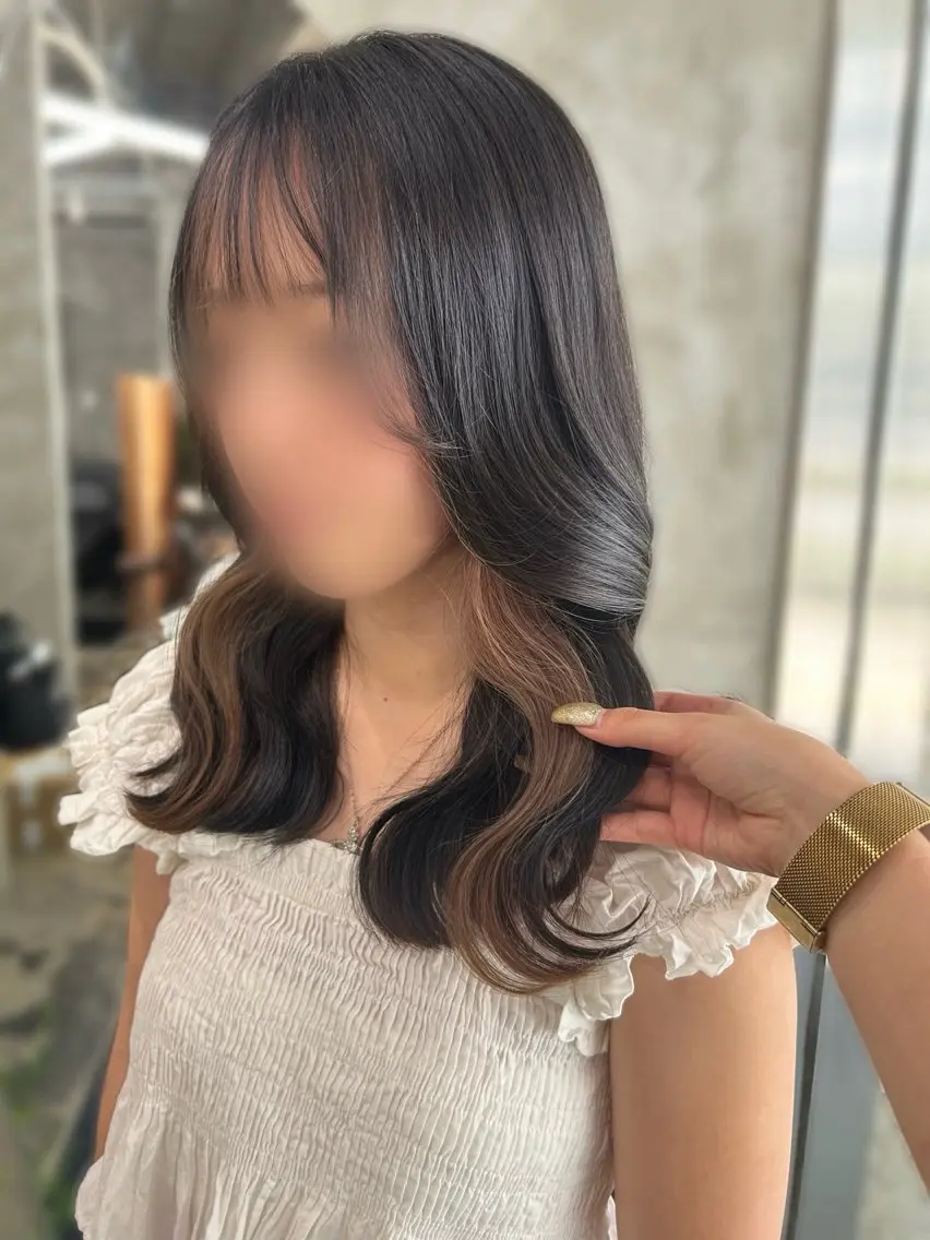 セミロング カラー さわ 🫧🎀のヘアスタイル