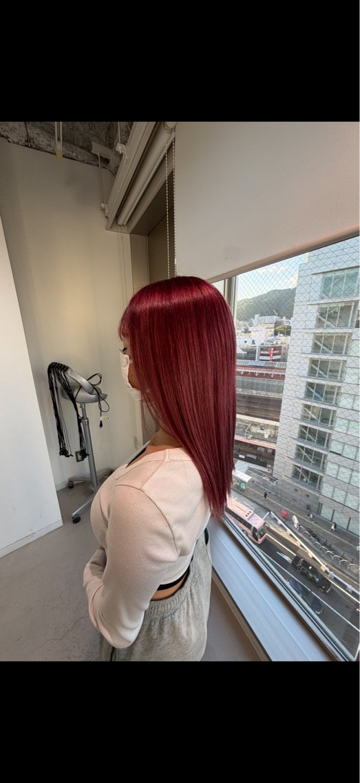 カラー ヘアカラー トリートメント 阪上 彩羽のヘアスタイル
