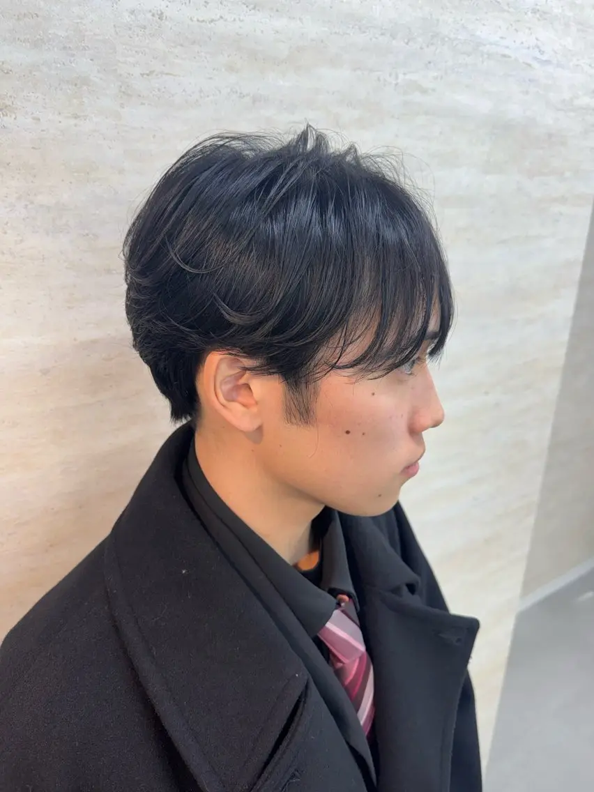 ミディアム ヘアアレンジ メンズ カット 縮毛矯正 【メンズ特化】池袋 韓国スタイル飯塚のヘアスタイル
