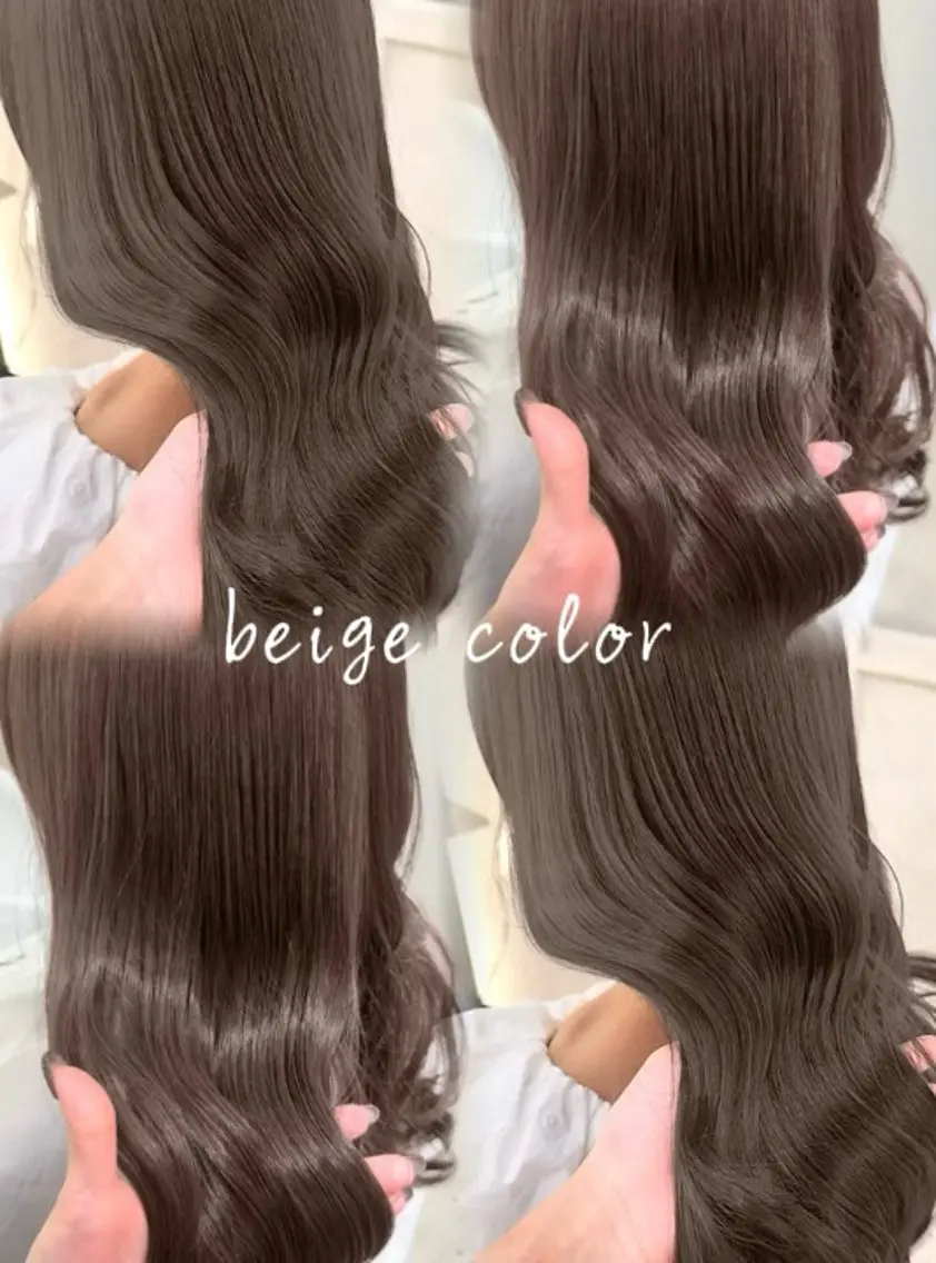カラー 透明感カラー カット ヘアカラー トリートメント ヘッドスパ むく/顔周りカット/ ブリーチなしwカラーのヘアスタイル