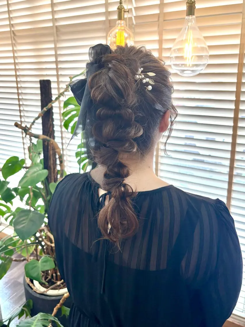 ロング ヘアアレンジ ヘアセット ヘアメイク＆着付け 福岡高宮mikuのヘアスタイル