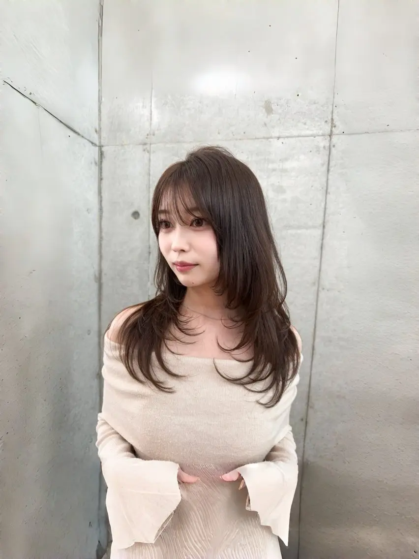 セミロング カット ヘアカラー トリートメント 韓国🇰🇷ヘア/ 韓国レイヤーshinのヘアスタイル