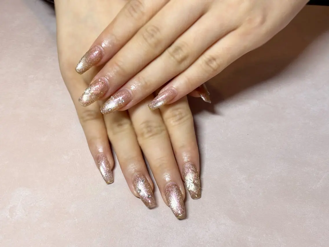 ネイル 長さ出し ハンドネイル ◯mebore nail◯のネイルデザイン
