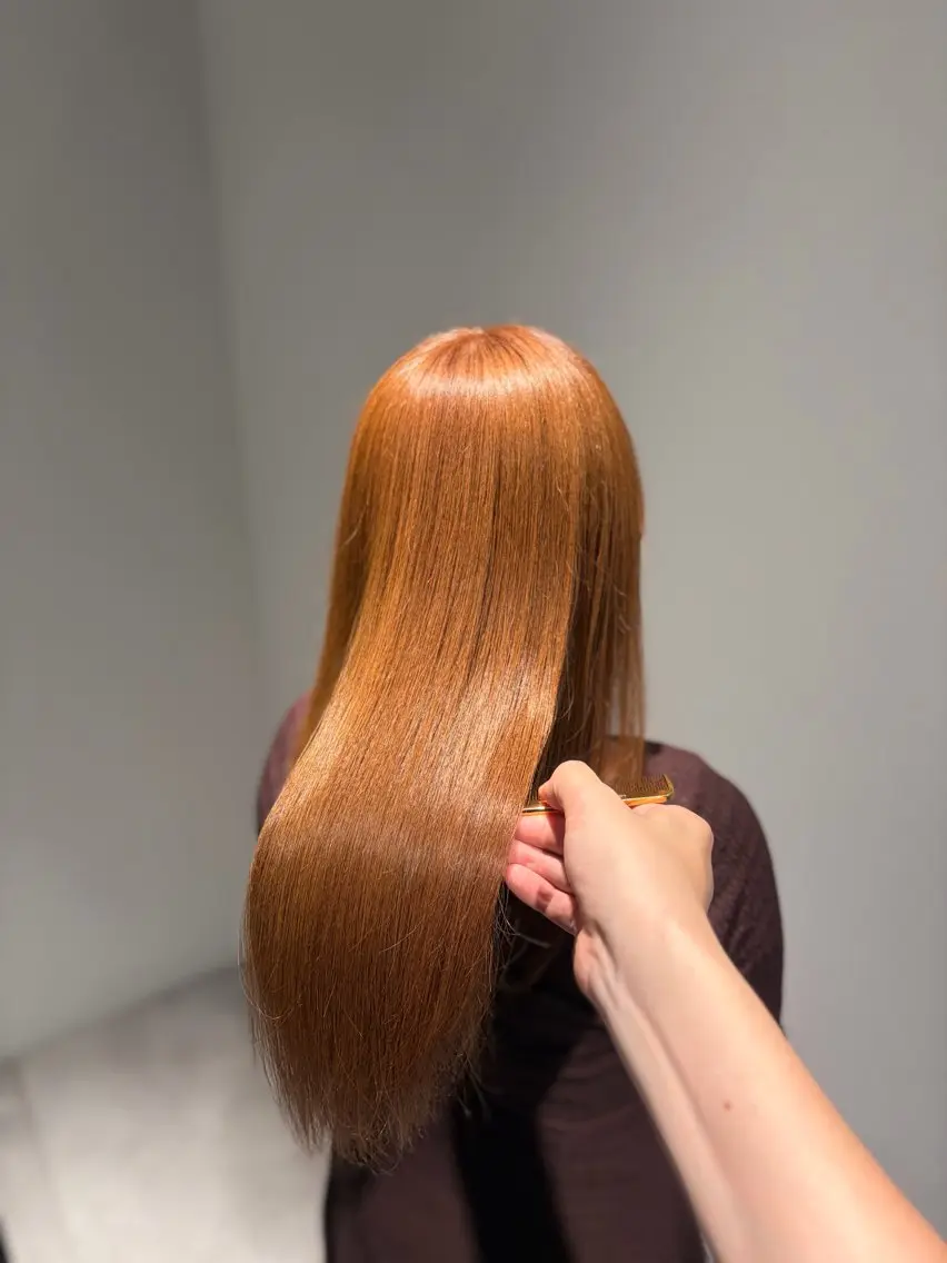 ロング カラー カット ヘアカラー トリートメント 高取大将 /髪質改善/艶髪のヘアスタイル