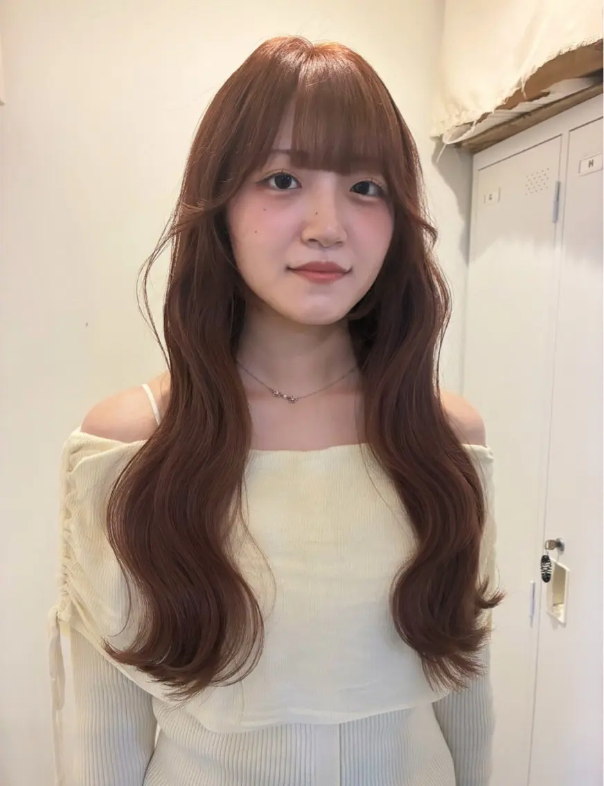 セミロング ヘアカラー nacoハイトーン ベージュ🍒のヘアスタイル