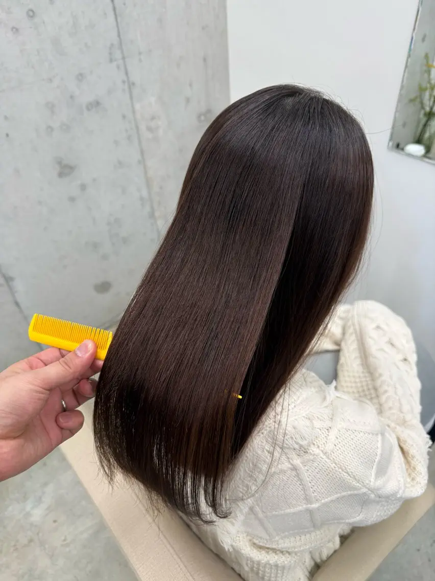 ロング 髪質改善 カット 縮毛矯正 【似合わせ】 藤原 拓徒のヘアスタイル