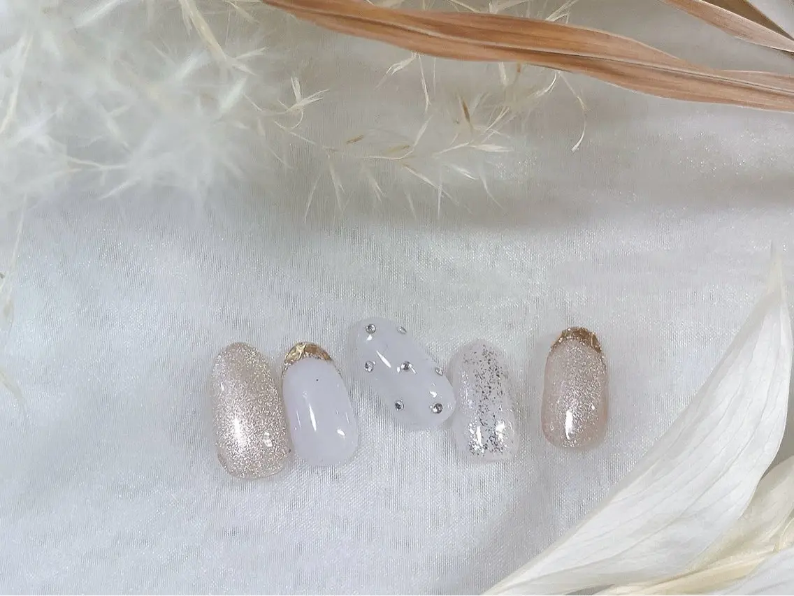 ネイル フットネイル ジェルネイル ラメ(グリッター) マグネットネイル パラジェル ハンドネイル kiki nail &brow二子玉川のネイルデザイン