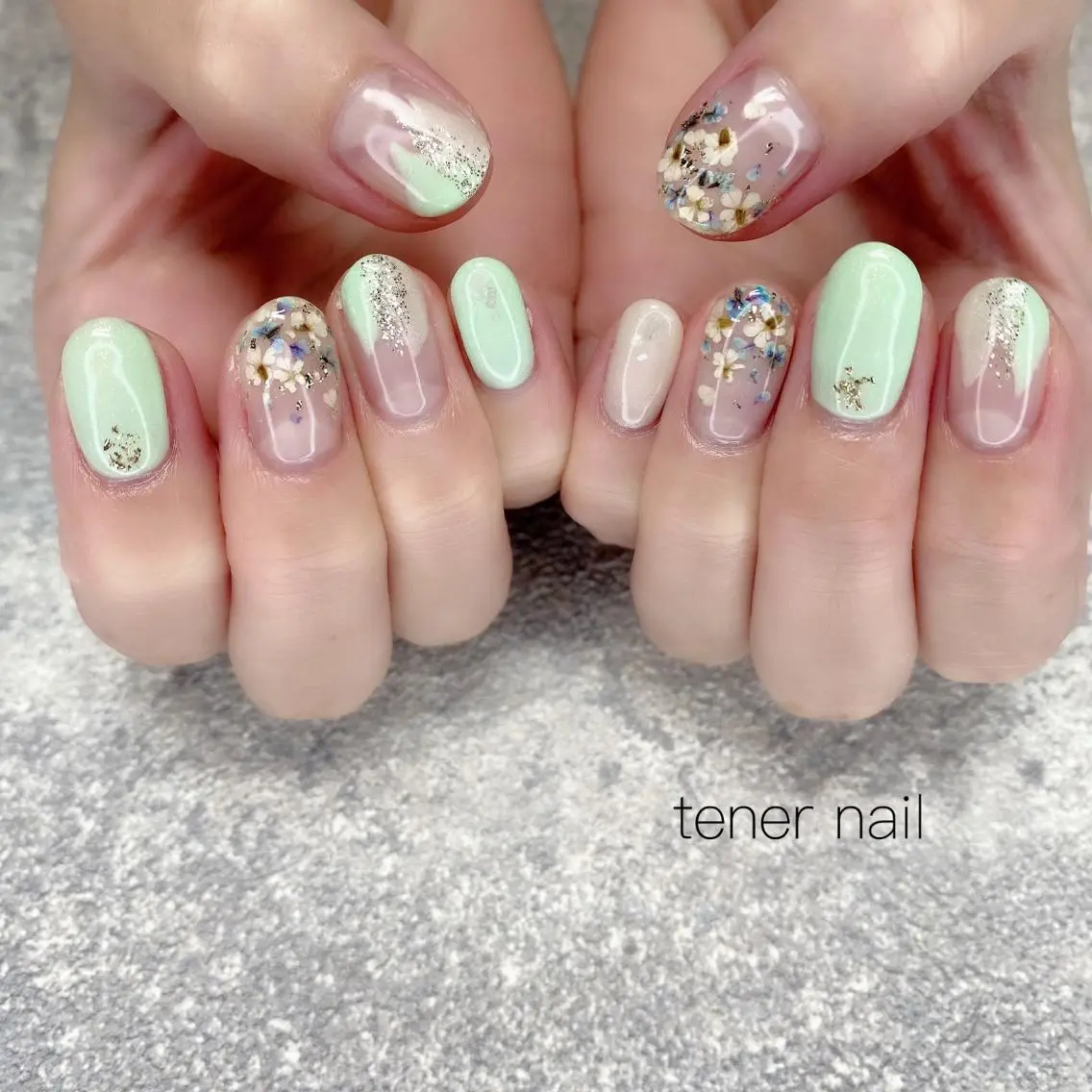 ネイル フラワーネイル グラデーション テネルネイル tener nailのネイルデザイン