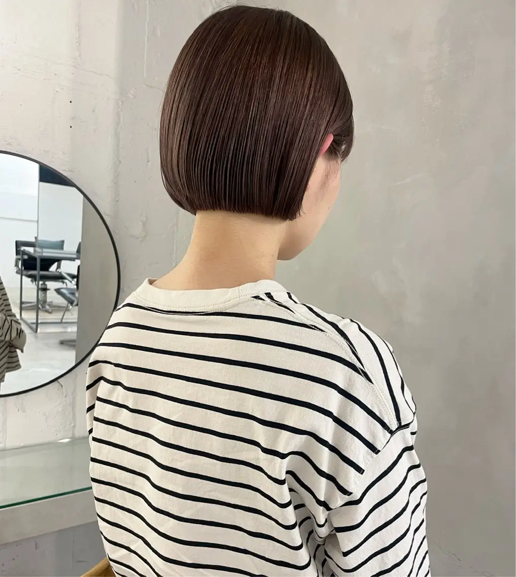 ショート カラー カット ヘアカラー トリートメント 🌼タッセルボブ/シ ョートmoeka🌼のヘアスタイル