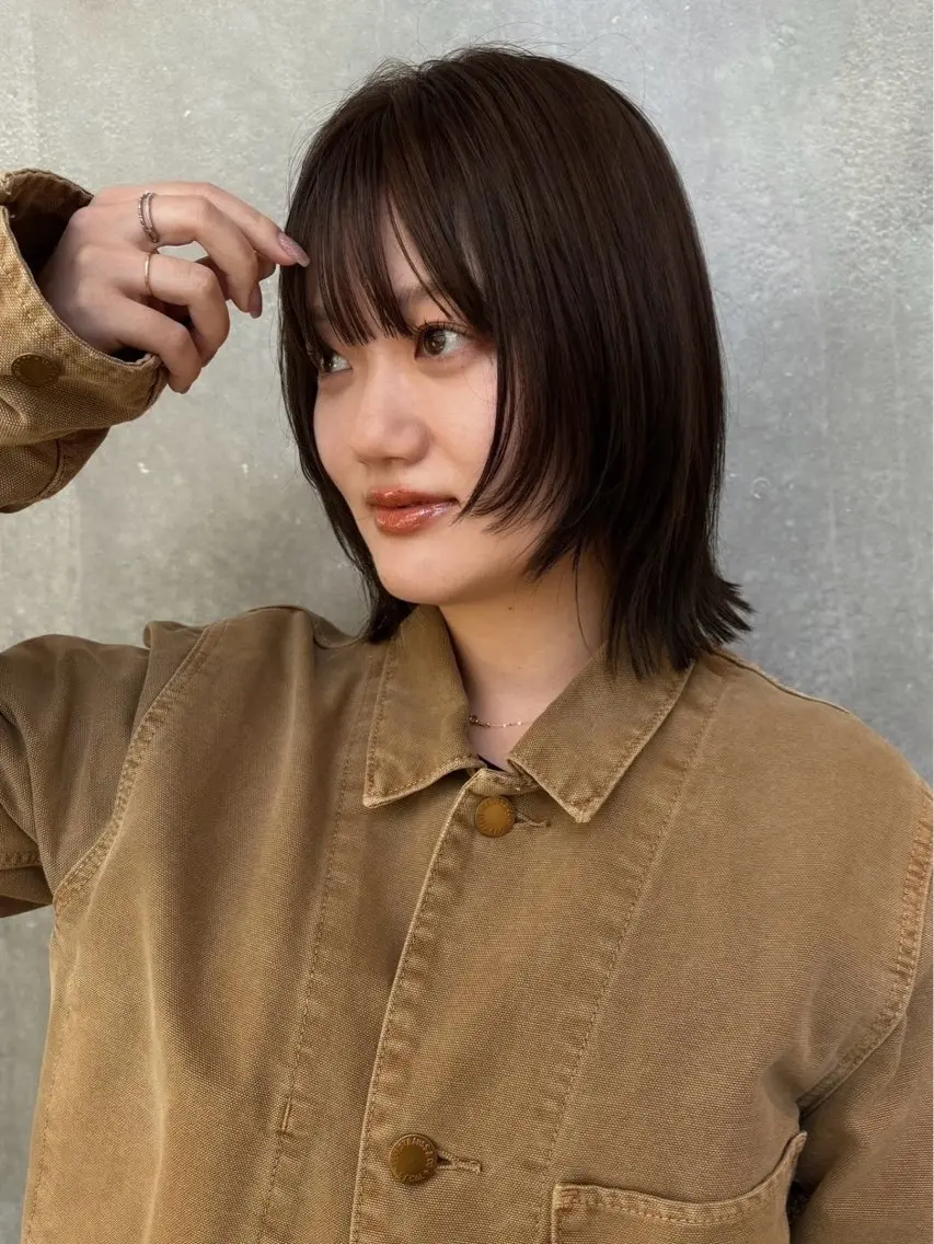 【オススメ🍑✨】前髪、顔まわりカット+カラー+2stepトリートメントの写真