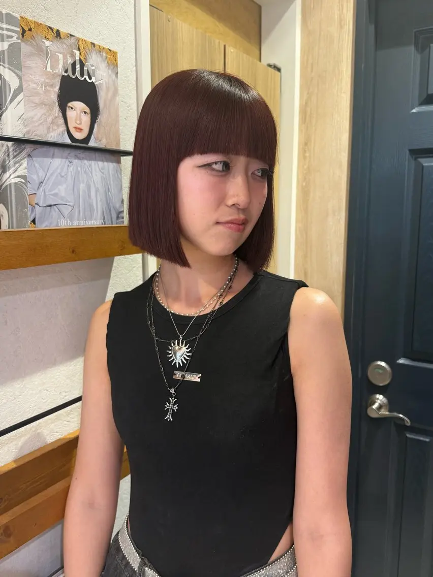 【朝が楽に☀️】前髪縮毛➕前髪カットの写真
