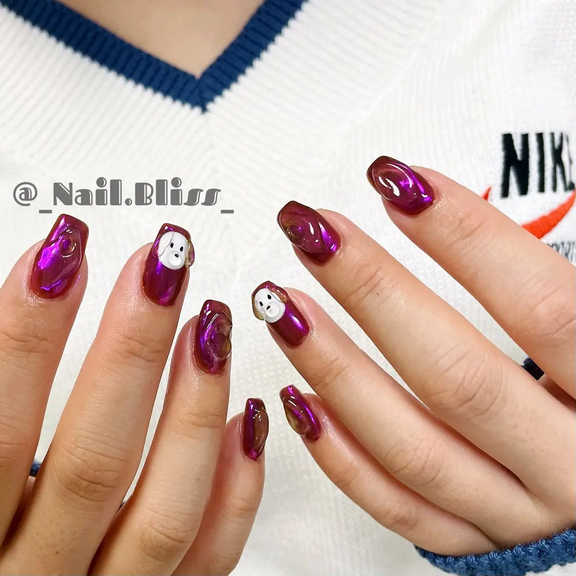 ネイル ぷっくりネイル ハンドネイル NAIL BLISSのネイルデザイン