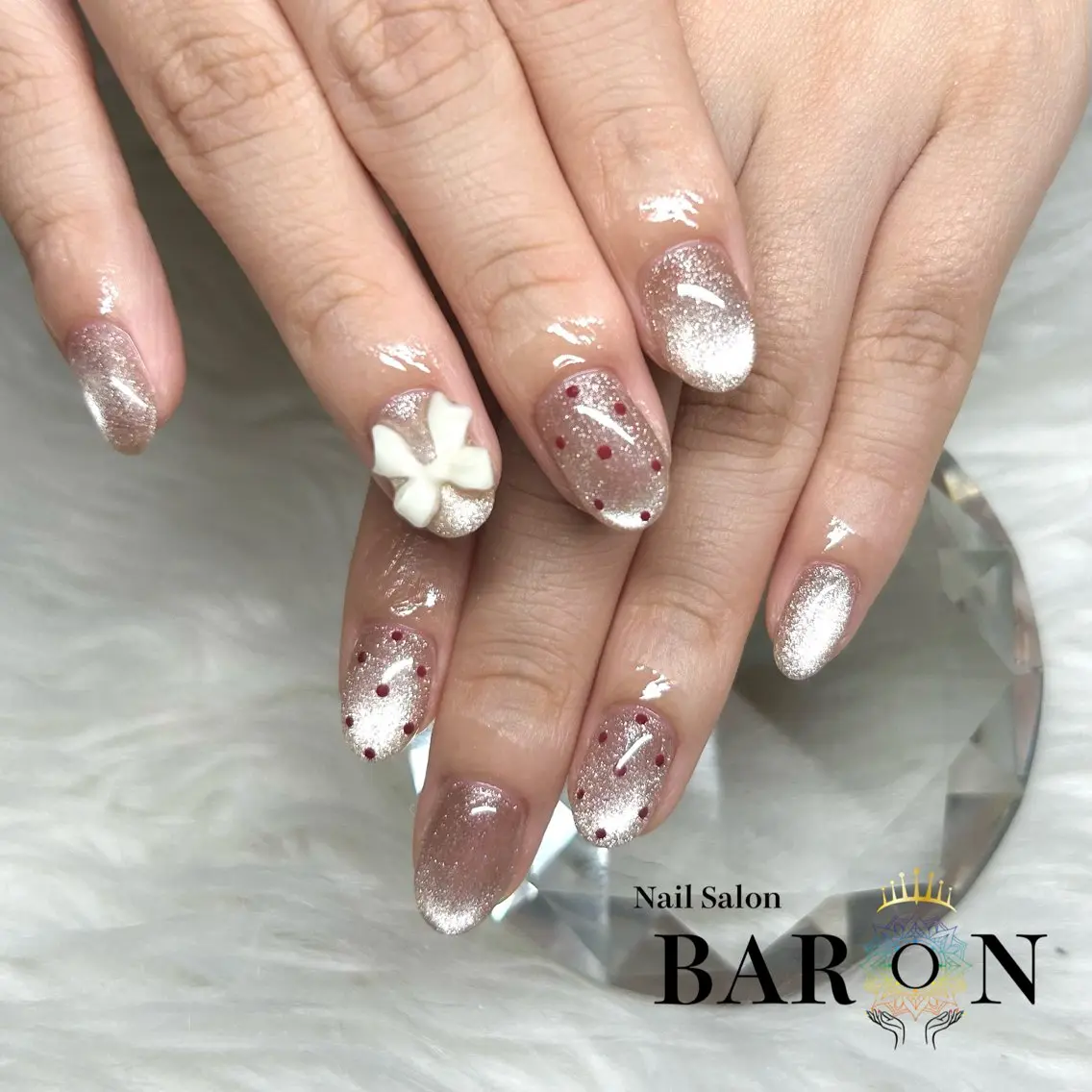 ネイル ドット マグネットネイル ♛︎BARON♛︎ SUMIRE.のネイルデザイン