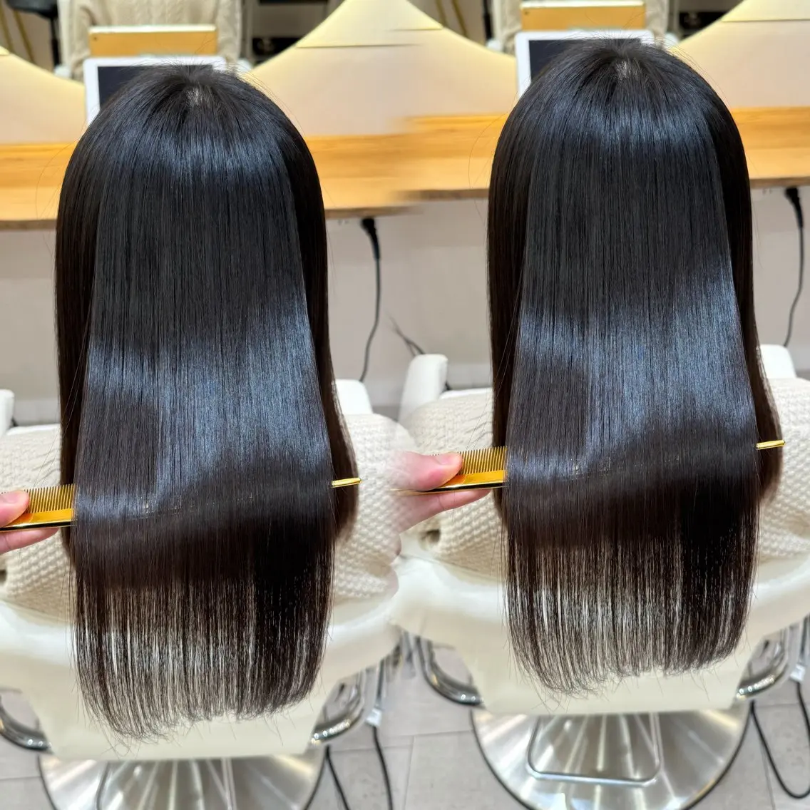 ロング 縮毛矯正 【艶カラー】 じゅりのヘアスタイル