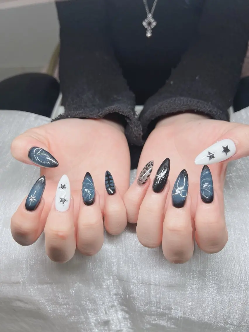 ネイル オーロラネイル チークネイル 長さ出し フットネイル フレンチネイル ハンドネイル Lee Nails チップ長さだし専門店のネイルデザイン