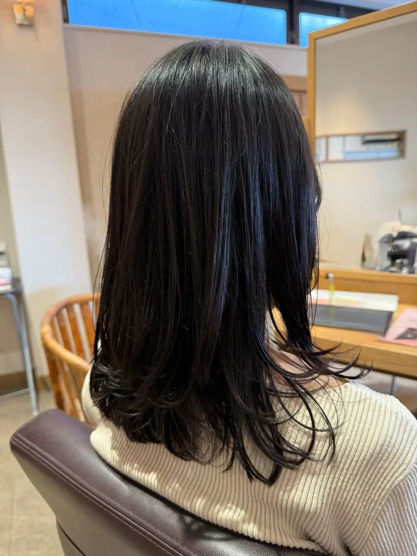 ミディアム カット 津田 幹太のヘアスタイル