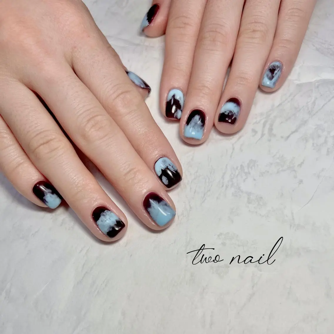 ネイル アートネイル フットネイル ハート ニュアンスネイル オフィスネイル two nailのネイルデザイン