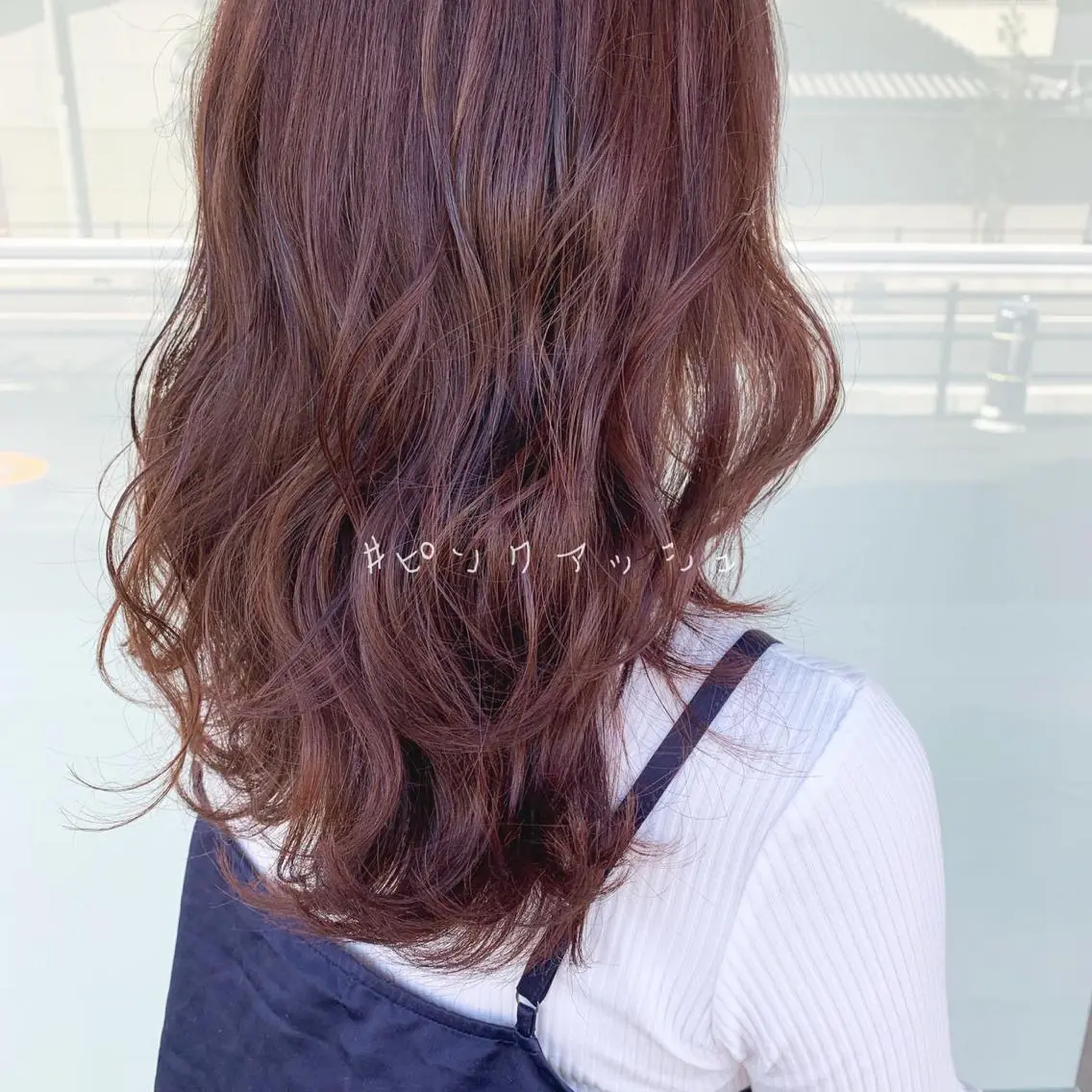 セミロング ヘアカラー レイヤー/艶髪カラー 森本くるみのヘアスタイル