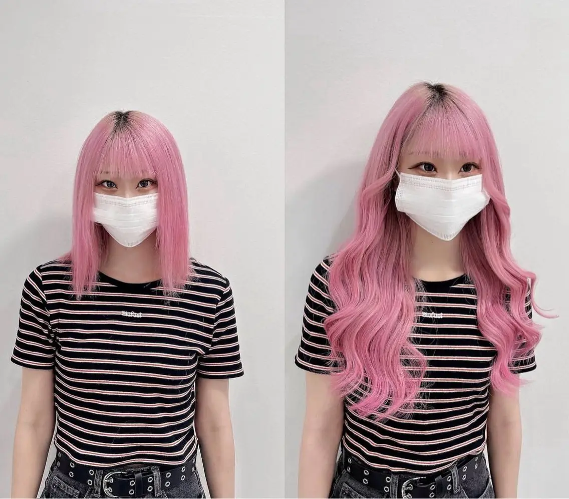 ロング コウ チホウのヘアスタイル