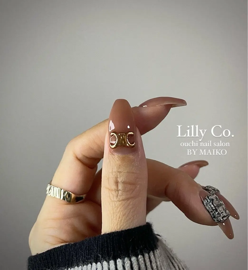 ネイル ワンカラーネイル ツイードネイル ハンドネイル ハンドケア Lilly Co.のネイルデザイン