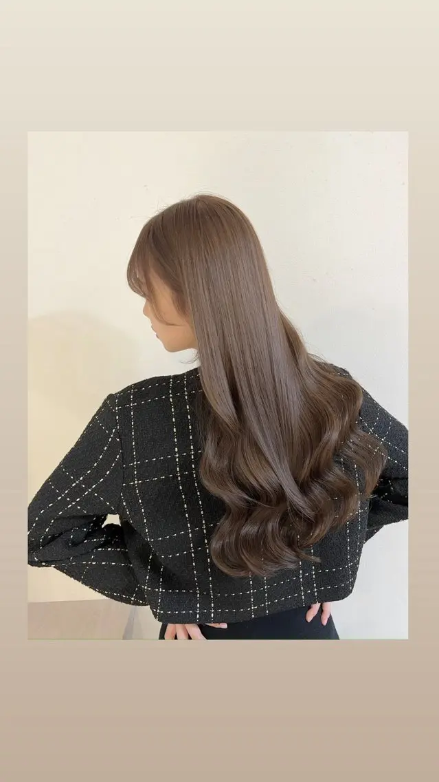 ロング カラー ヘアカラー トリートメント 心寧🍑🤍ྀི/ 透明感colorのヘアスタイル