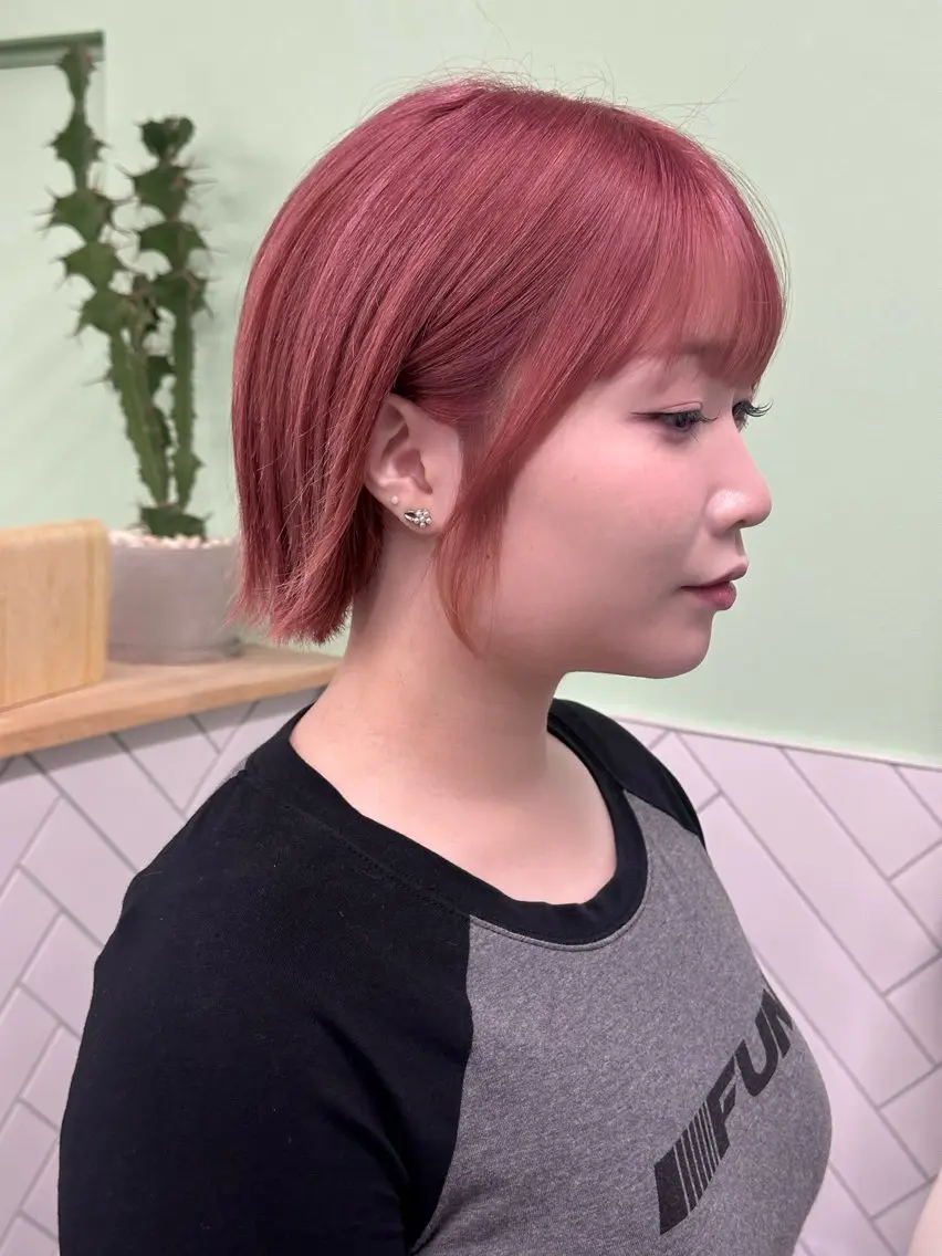 ショート カラー ピンクカラー トリートメント ヘアカラー Ripper /大井あんずのヘアスタイル