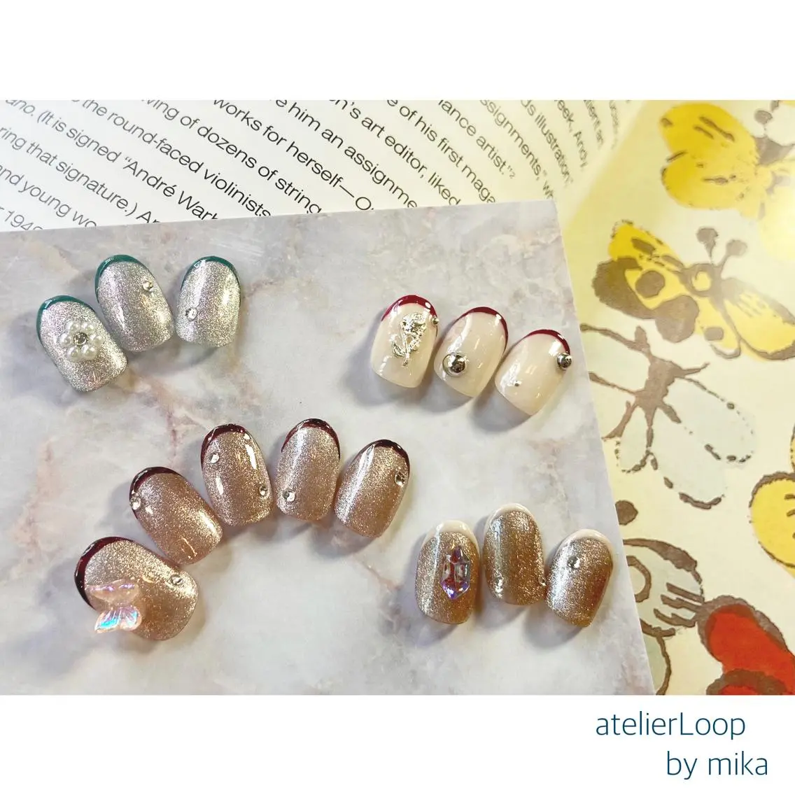 ネイル フレンチネイル マグネットネイル atelier Loop♪MIKAのネイルデザイン