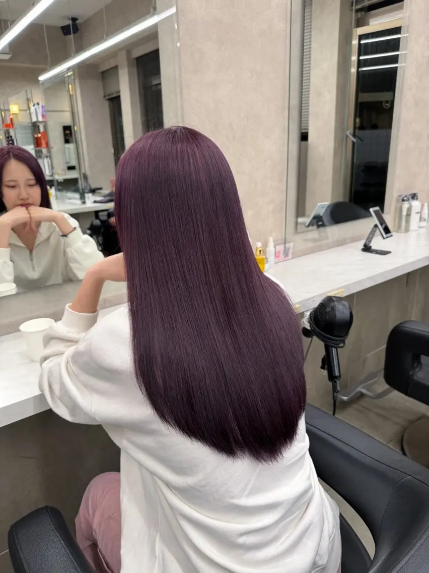 セミロング カラー ヘアアレンジ Over hair_ misakiのヘアスタイル