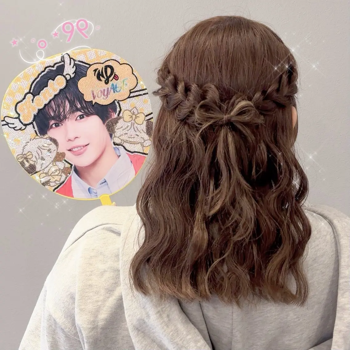 ヘアアレンジ ハーフアップ ヘアセット 顔周り/ガーリー /ヘアメ/あつはのヘアスタイル