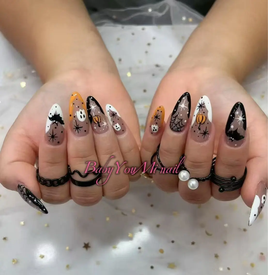ネイル オーロラネイル フラワーネイル フットネイル フレンチネイル ジェルネイル ハンドネイル BabyYouMi nailのネイルデザイン