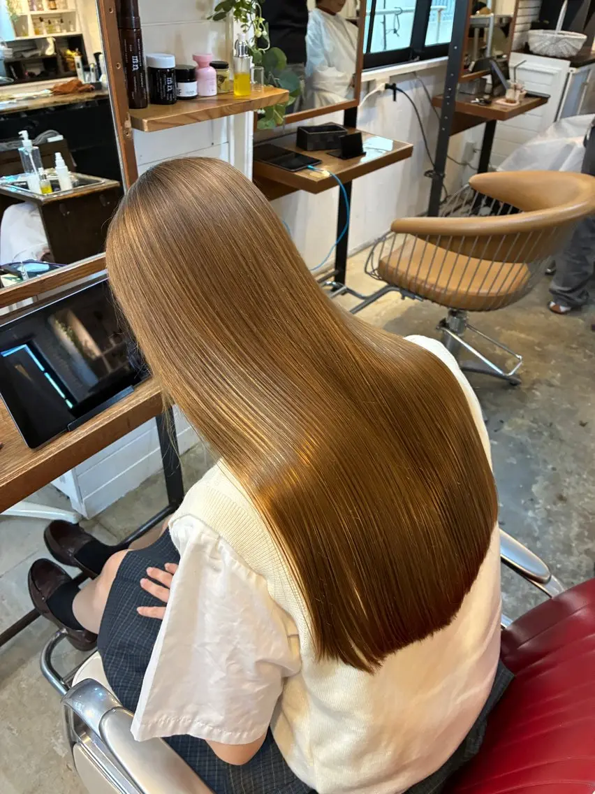 ロング 髪質改善 縮毛矯正 atelier es LINのヘアスタイル