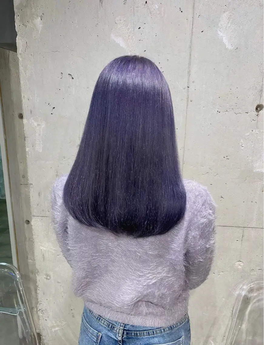 セミロング カラー ヘアカラー トリートメント 💖似合わせカラー レイヤー💖縮毛矯正のヘアスタイル