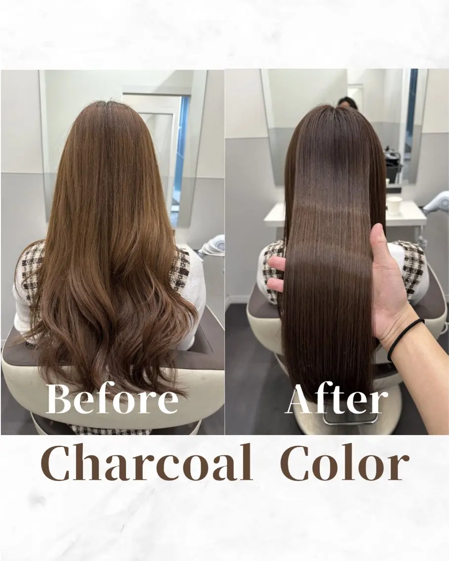 ロング カラー 透明感カラー グレージュ オレンジ 髪質改善 トリートメント カット ヘアカラー トリートメント 【美髪矯正 /髪質改善】RINのヘアスタイル