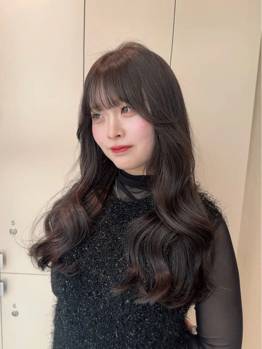 ロング カラー カット ヘアカラー トリートメント 🤎小顔レイヤー /ベージュ🤎友香のヘアスタイル