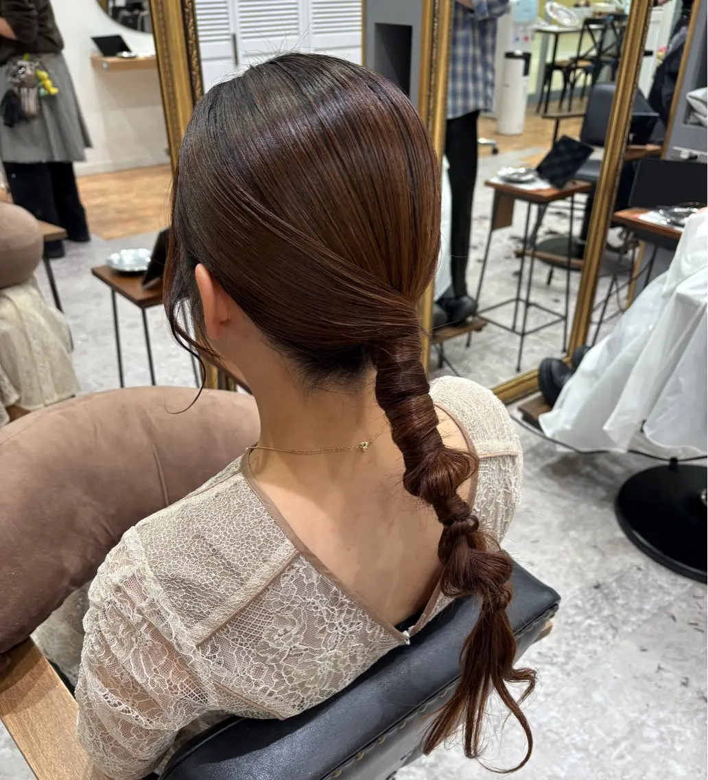 ヘアアレンジ ヘアセット ピンクカラーアレンジ 🩷AYANA🩷のヘアスタイル